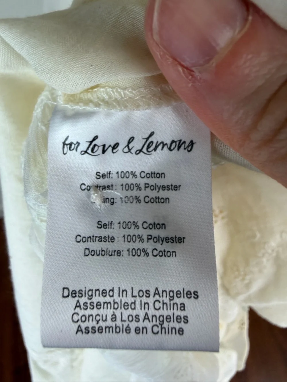 For Love & Lemons Sora Eyelet Mini Dress Size XS - Picture 11 of 11